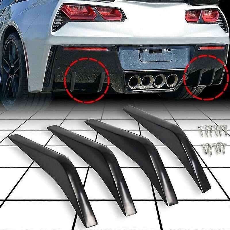 Car Rear Bumper Air Diffuser Fin Spoiler for Chevrolet Corvette C7 2014-2019Motorcycle Neck Braces