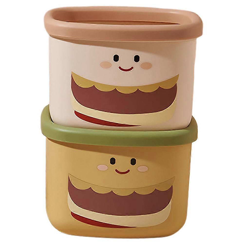 2pcs Mini Trash Can Cute Hamburger Desktop Small Trash Can Countertop Garbage Can