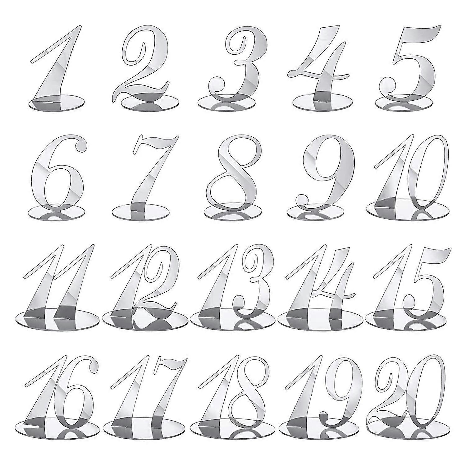 Numéros de table Numéros de Table de mariage Numéros de Table acrylique pour les numéros de Table de mariage Stands for Wedd
