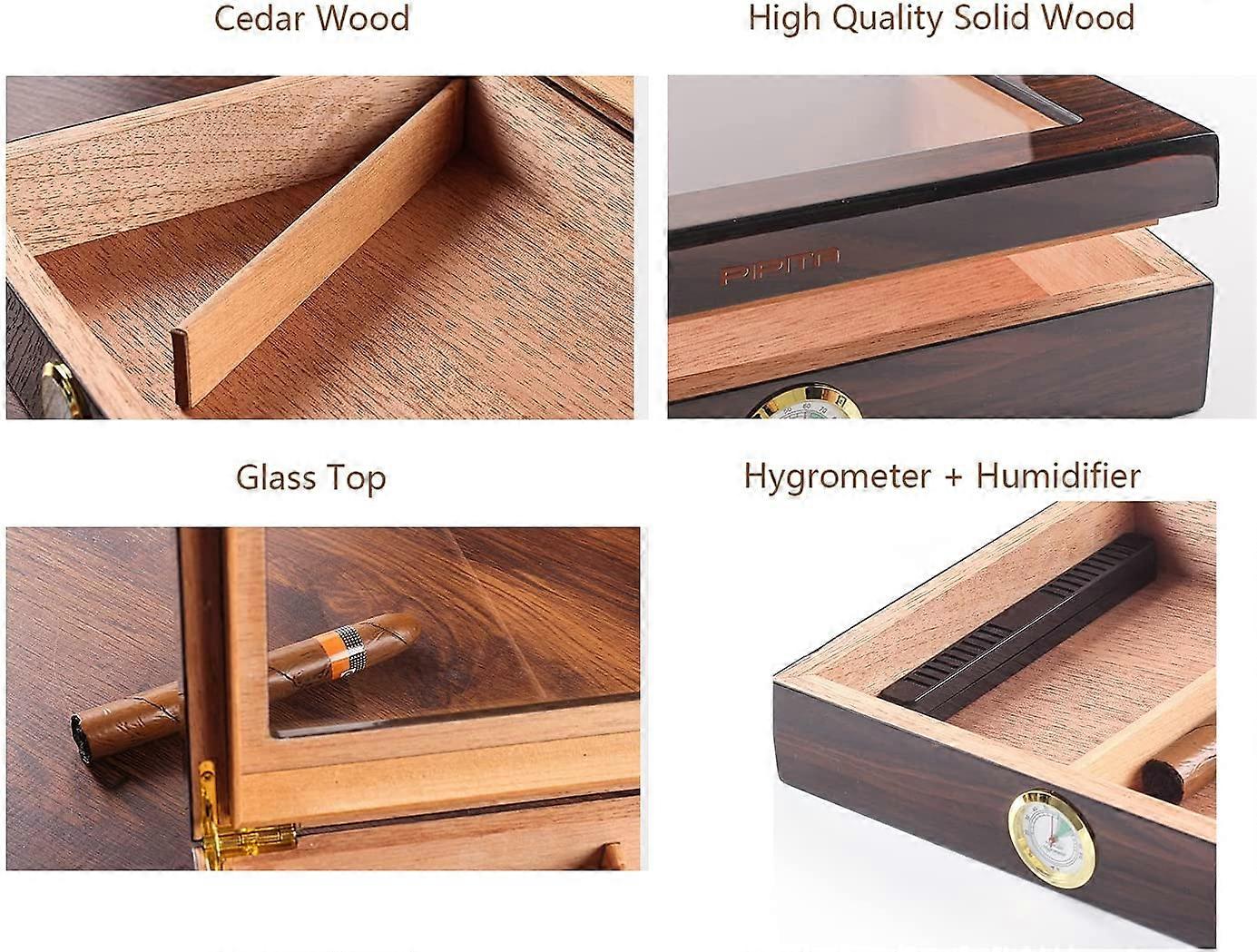Pardo Cigar® Travel Humidors Met Geïntegreerde Luchtbevochtiger Voor Maximaal 15 Sigaren Luchtvaartuig Waterdichte Draagbare En Duurzame Humidor Sigaarbox