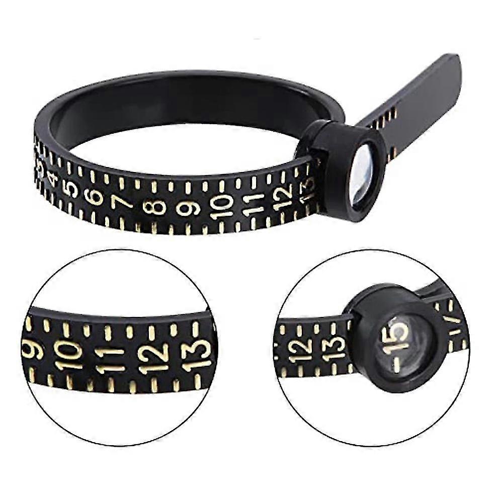 4pcs Ring Size Measuring Tool Reusable Finger Size Measuring Set With Magnifier