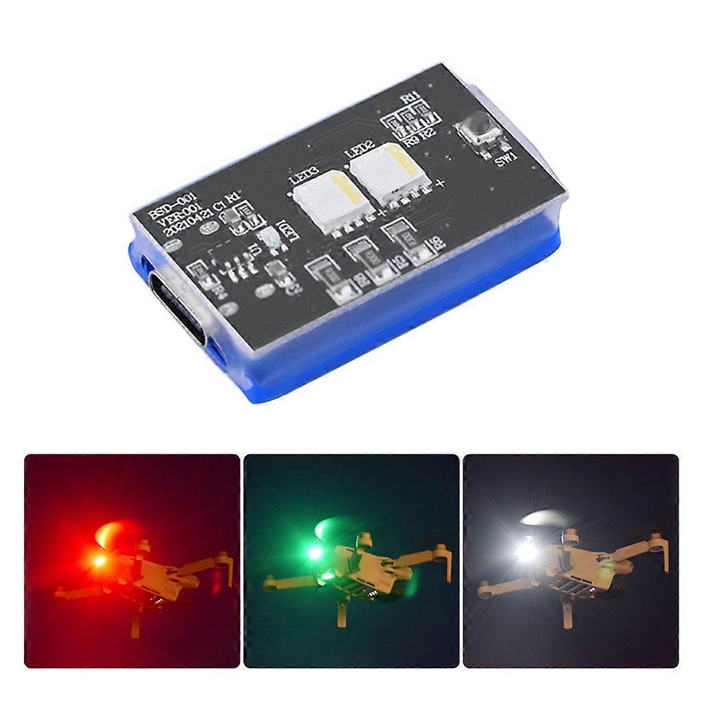 Universal Drone Light 3 Color Adjustable Anti-Collision Lamp 3.5KM Visible 300mA USB-C Compatible with Mavic/Phantom/FIMI Series