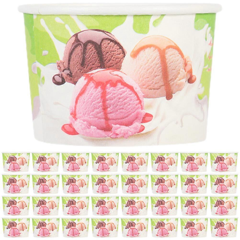 200 Stück Eisbecher, Einweg-Dessertbecher, Papier-Eisbecher, Pappbecher für Suppen, Eisbecher, Eis
