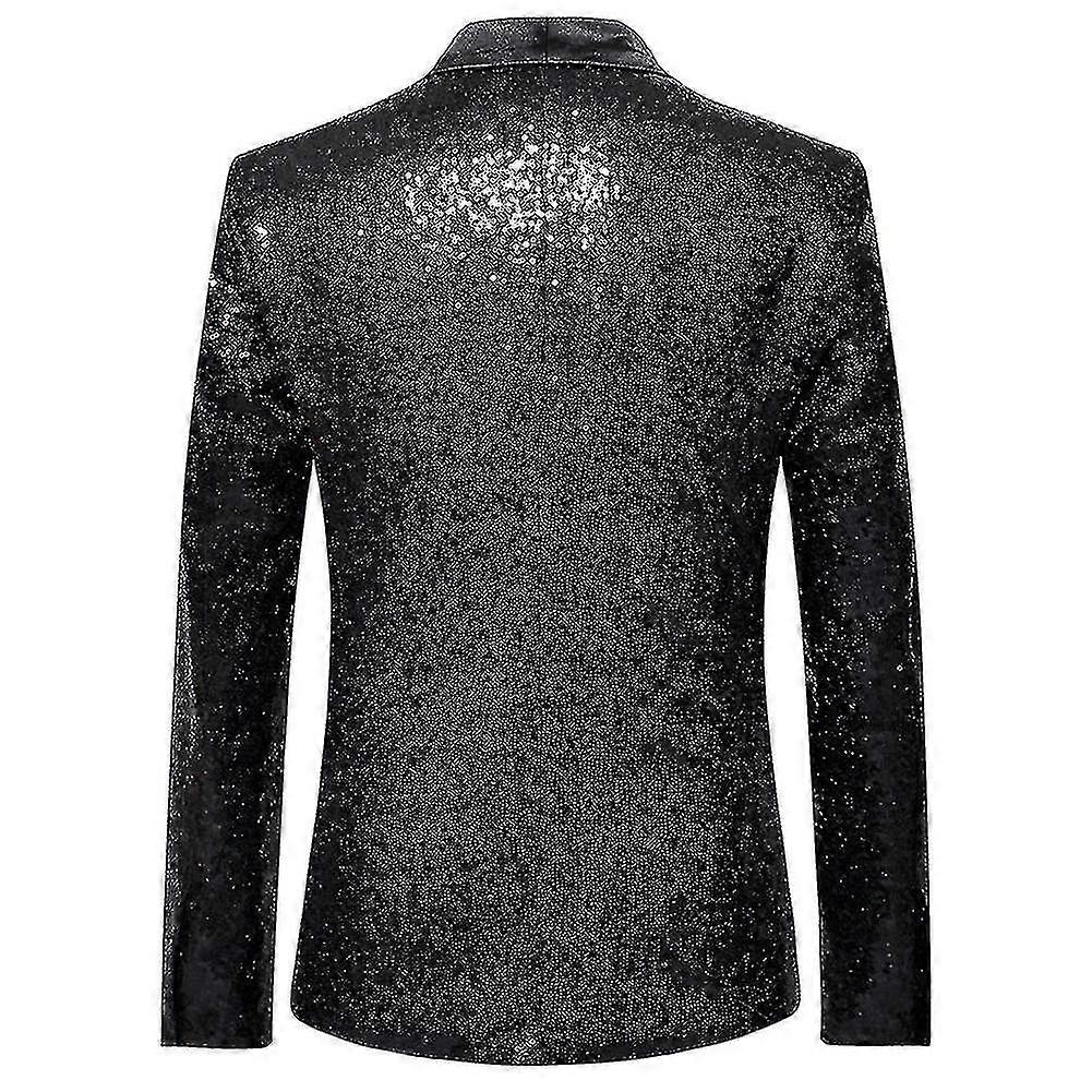 Mens Square Pattern Multi Color Rainbow Sequin Blazer main image 1