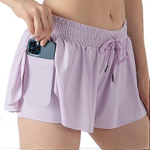 Flowy Shorts Women 2 in 1 Gym Athletic Running Tennis Shorts