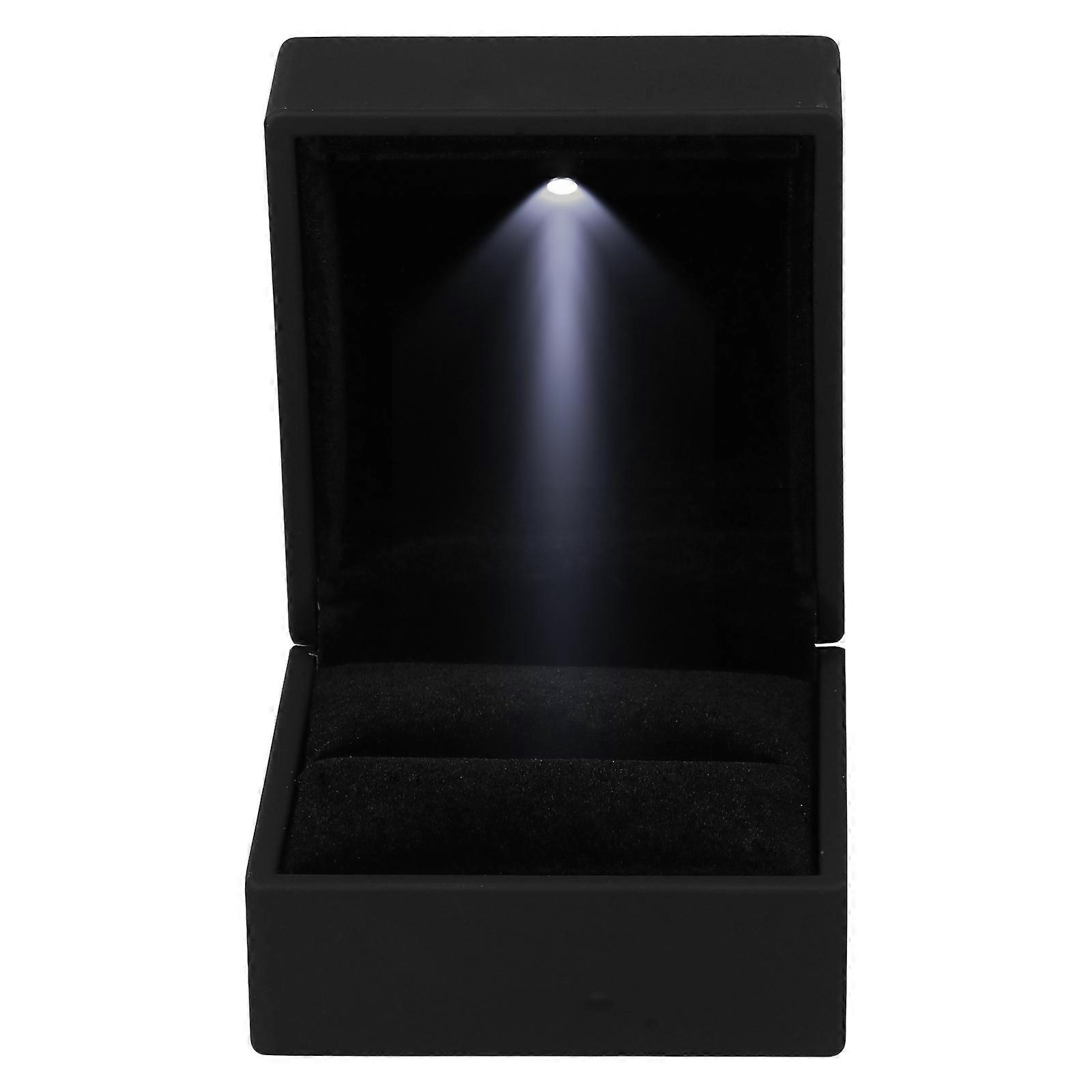 1pc LED Lighted Jewelry Box Proposal Ring Box Creative Ring Storage Case