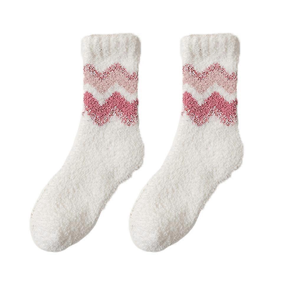 LINCMAN Postpartum Socks Warm Sleep Floor Wool Socks white