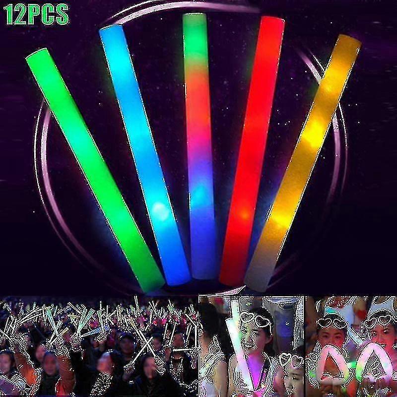 48cm Multi Color Foam Baton Led Light Sticks Multicolor Changing Flashing Concert Support-bejoey