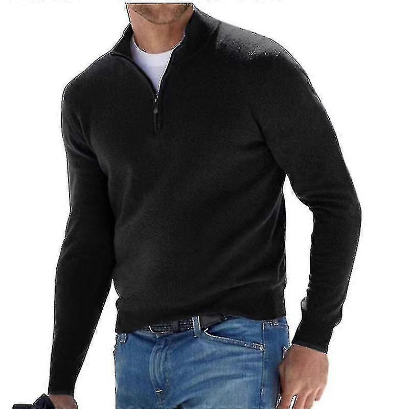 Herren Half Zip Jumper Micro Fleece Tops Pullover Polo Neck Pullover