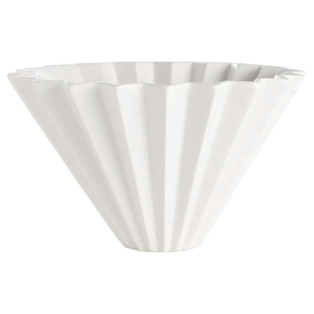 Ceramic Coffee Filter Reusable Filter Coffee Maker V60 Funnel - White
