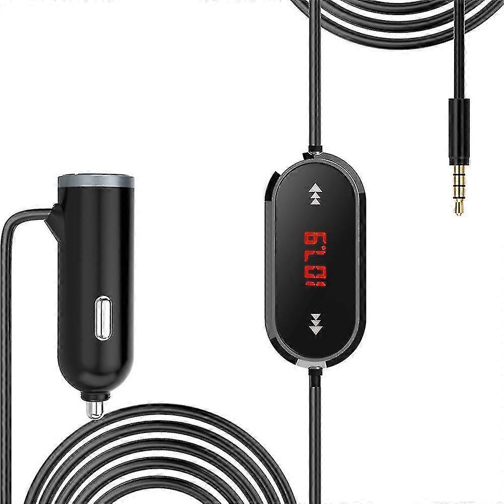 Car Fm Transmitter Audio Receiver Wireless Handsfree Voltmeter Car Kit