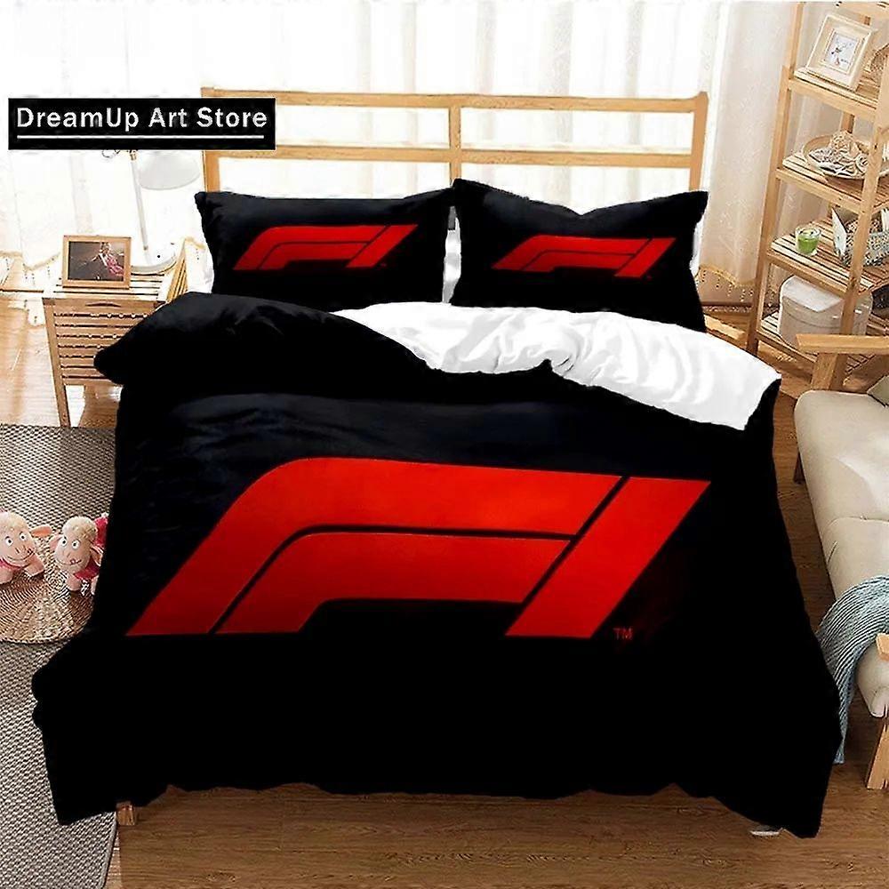 A3990 ملاءات سرير أزياء F-Formula مجموعة مفروشات سباق الأولاد والبنات غطاء لحاف غطاء غطاء وسادة غرفة نوم للبالغين مجموعة مفروشات من 3 قطع (1 غطاء لحاف +