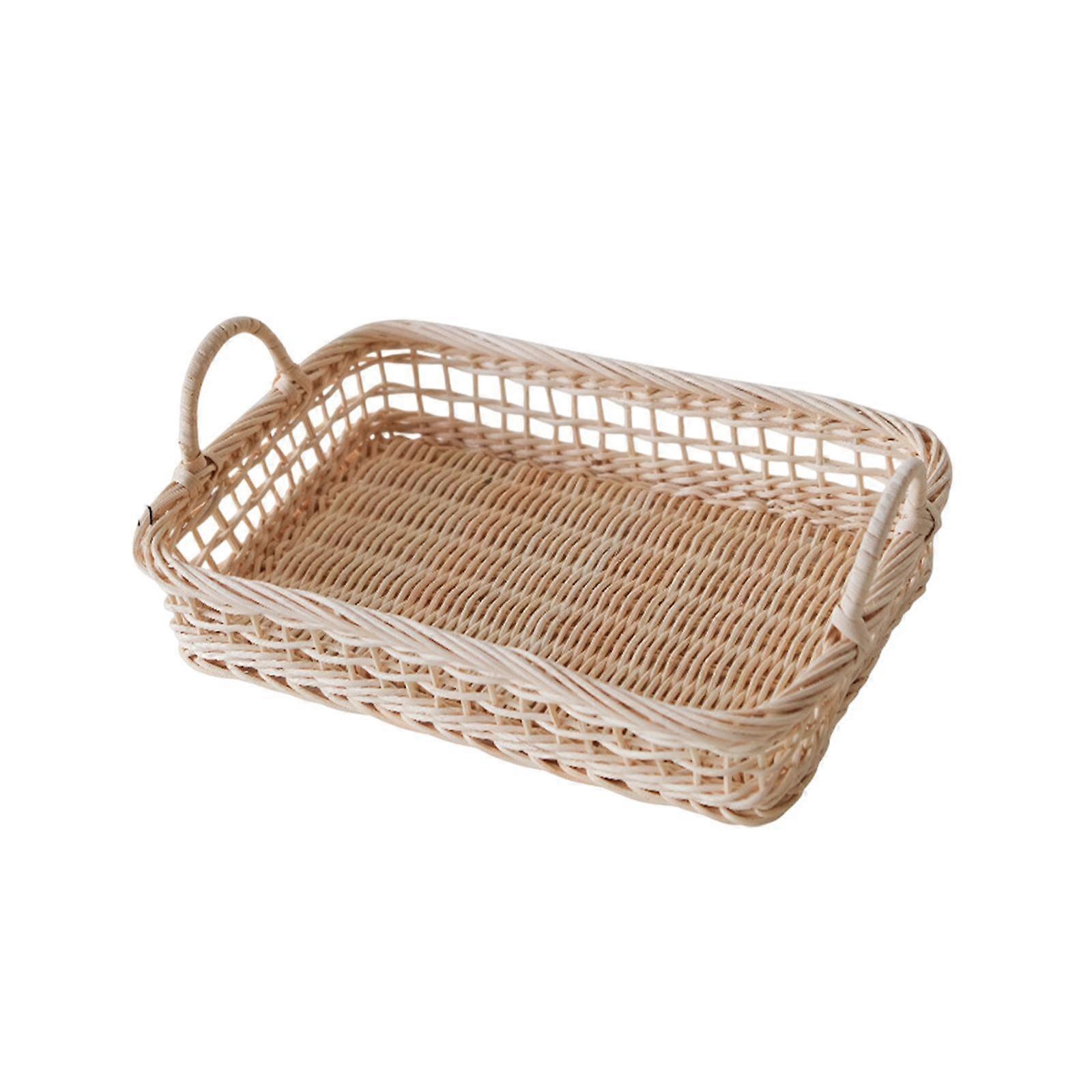 Handmade Storage Basket Solid Sundries Organizer for Cabinet Kitchen Desktop