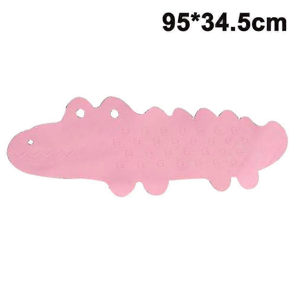 Kids Anti-Slip Bath Mat Shower Machine Washable Crocodile Pattern