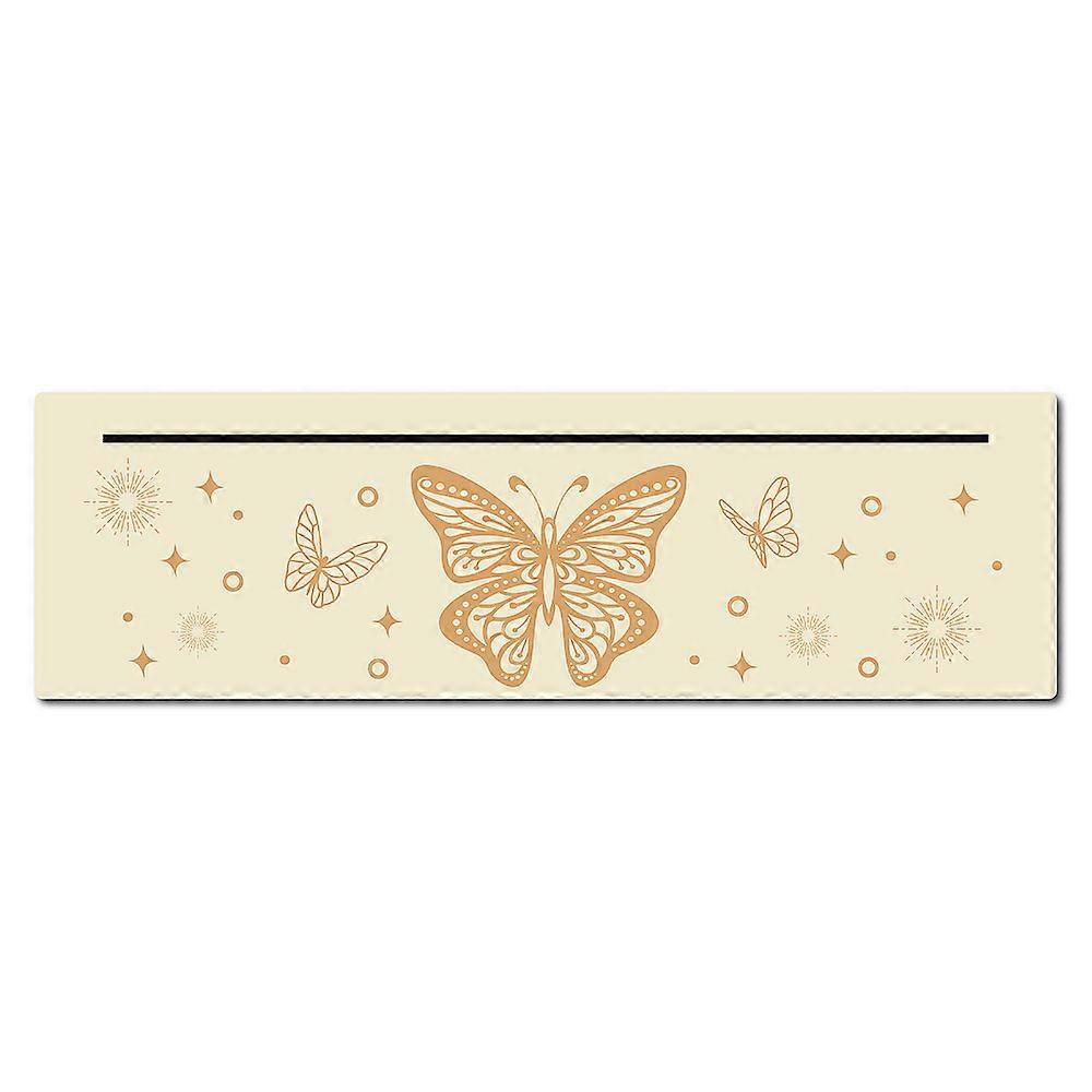 Natural Wood Card Stand for Tarot Display Stand for Witch Divination Tools Rectangle Bisque Butterfly Pattern 253x76x5mm
