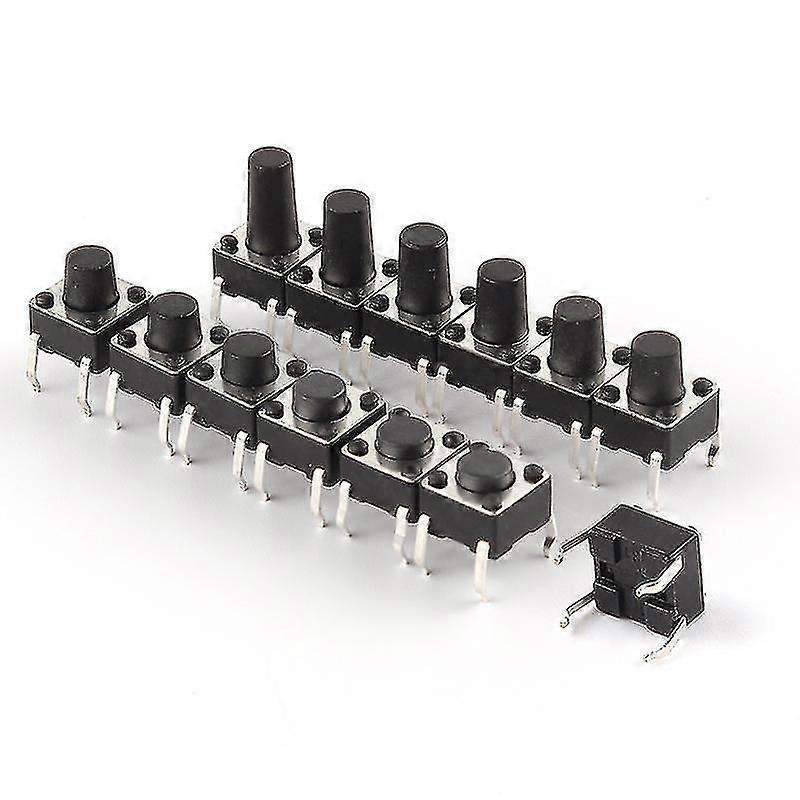 20pcs/lot Tactile Switch Momentary Tactile Tact Push Button Switch 6x6x4.3/5/5.5/6/7/8/9/10/11mm Mini Micro Switch 6x6mm
