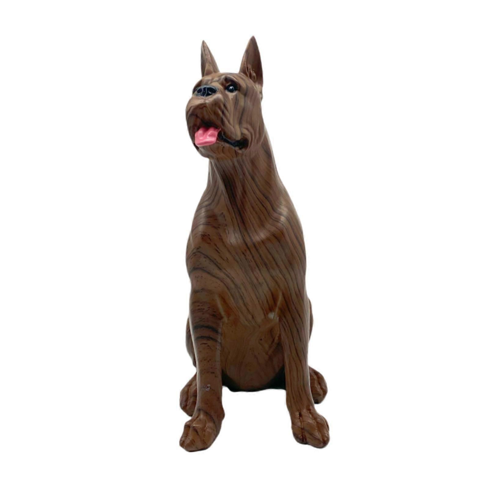 Köpek Heykelcik Yaratıcı Köpek Heykeli Oturma Odası Sehpa Dolapları Raf Ahşap Tahıl Renk