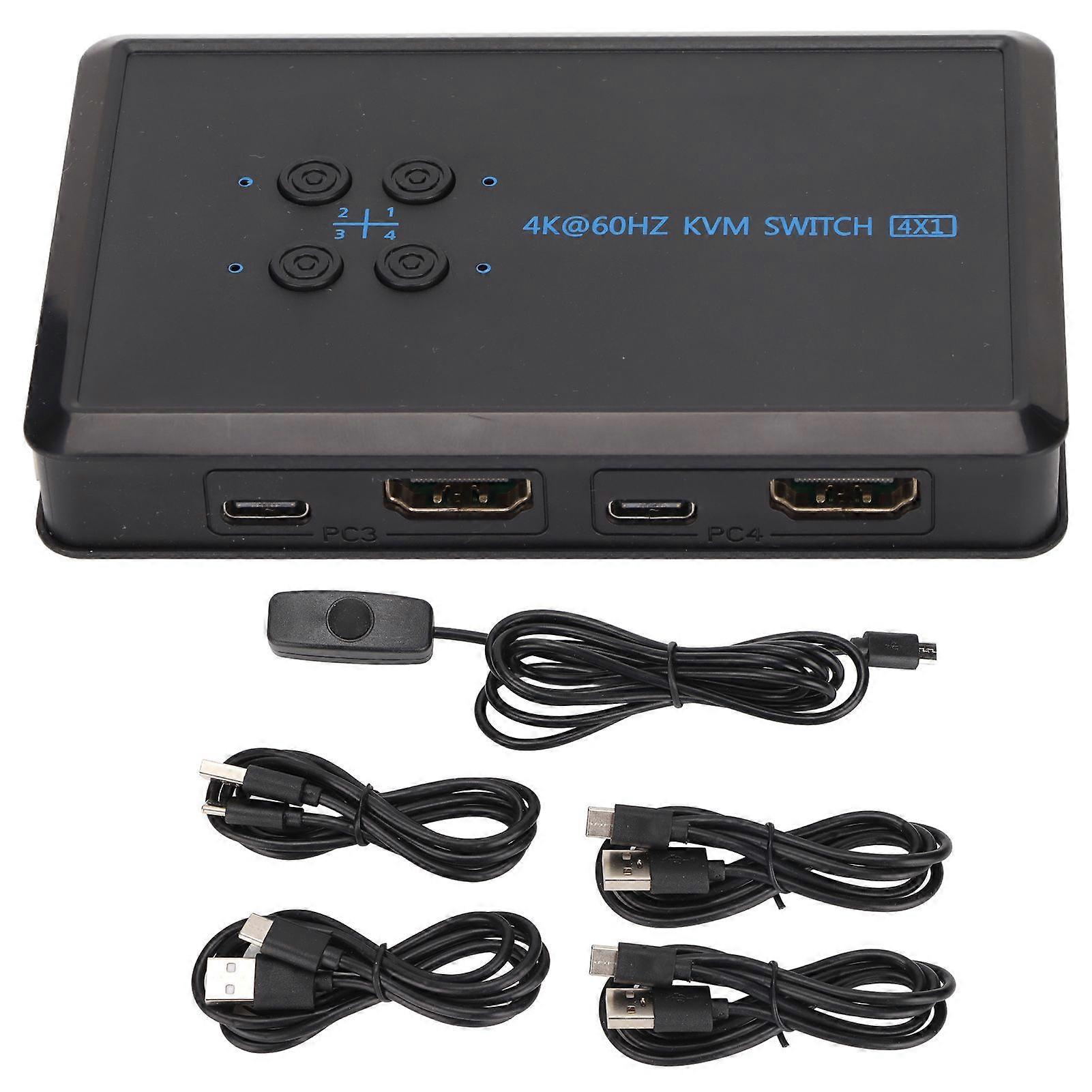 KVM Switch High Definition Multimedia Interface 2.0 4K High Compatibility Easy Installation Converter