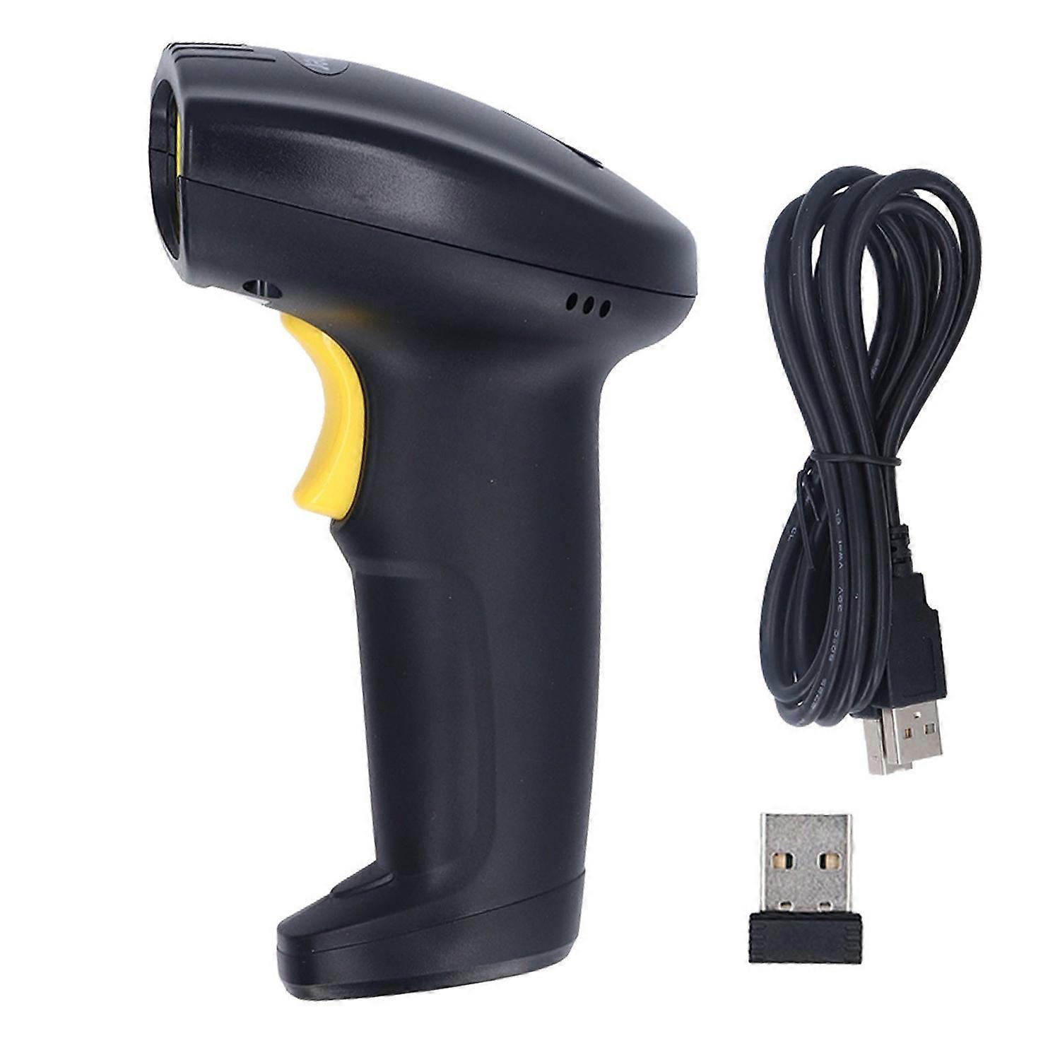 Wireless Barcode Scanner 2.4G USB 1D 2D Handheld Drive Free Barcode Reader for Supermarket Delivery 