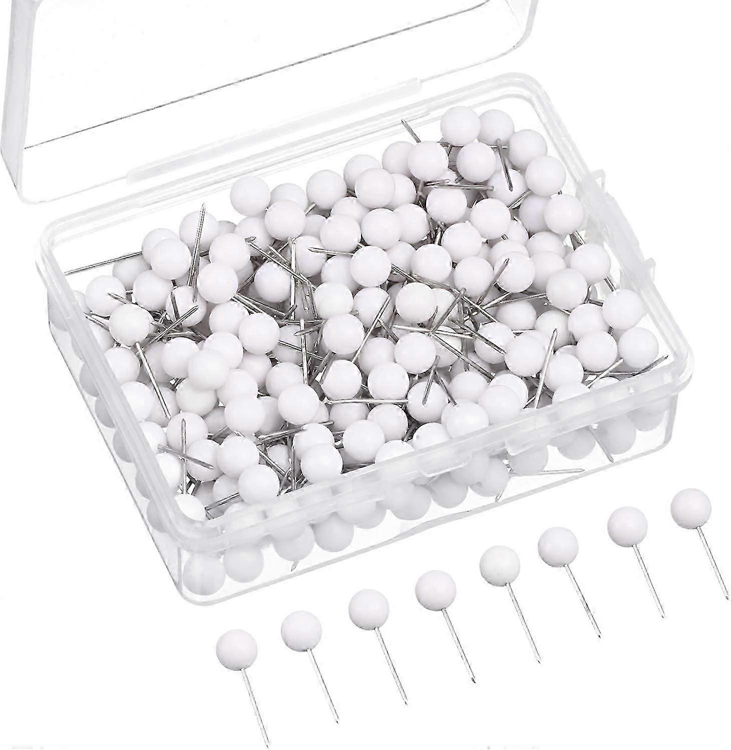 Nails Thumbtacks Map Pin Push Small Size 300 Pack (1/8 Inch)(White)(1pcs)