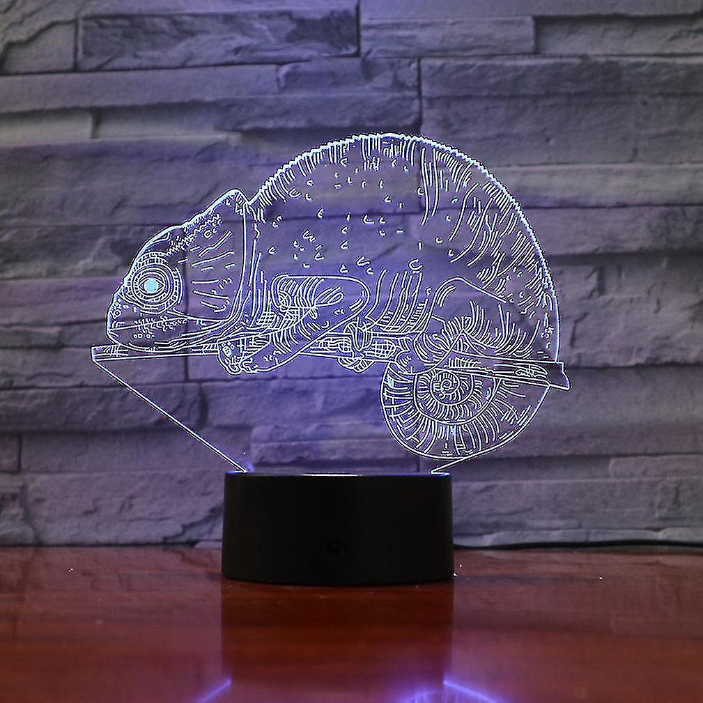Chameleon 3d Led Night Light Kids Bedroom Table Lamp