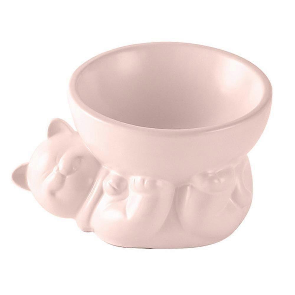 Pet BowlBowl Dog Bowl High Foot Oblique Mouth Protection Spine Creative CartoonBowl