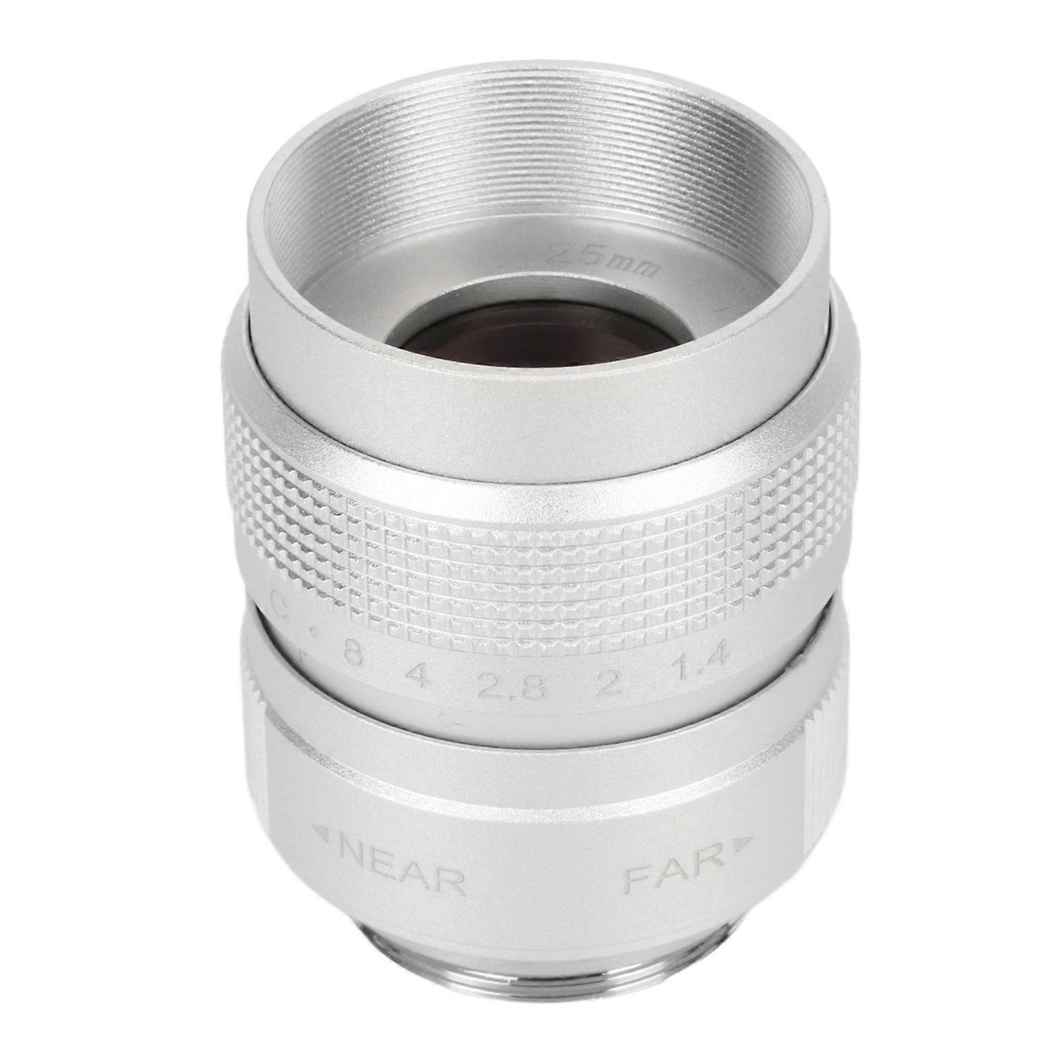 25mm F1.4 CCTV Lens Clear Efficient Light Conduction C Mount Camera Lens for Bar Shop Parking House