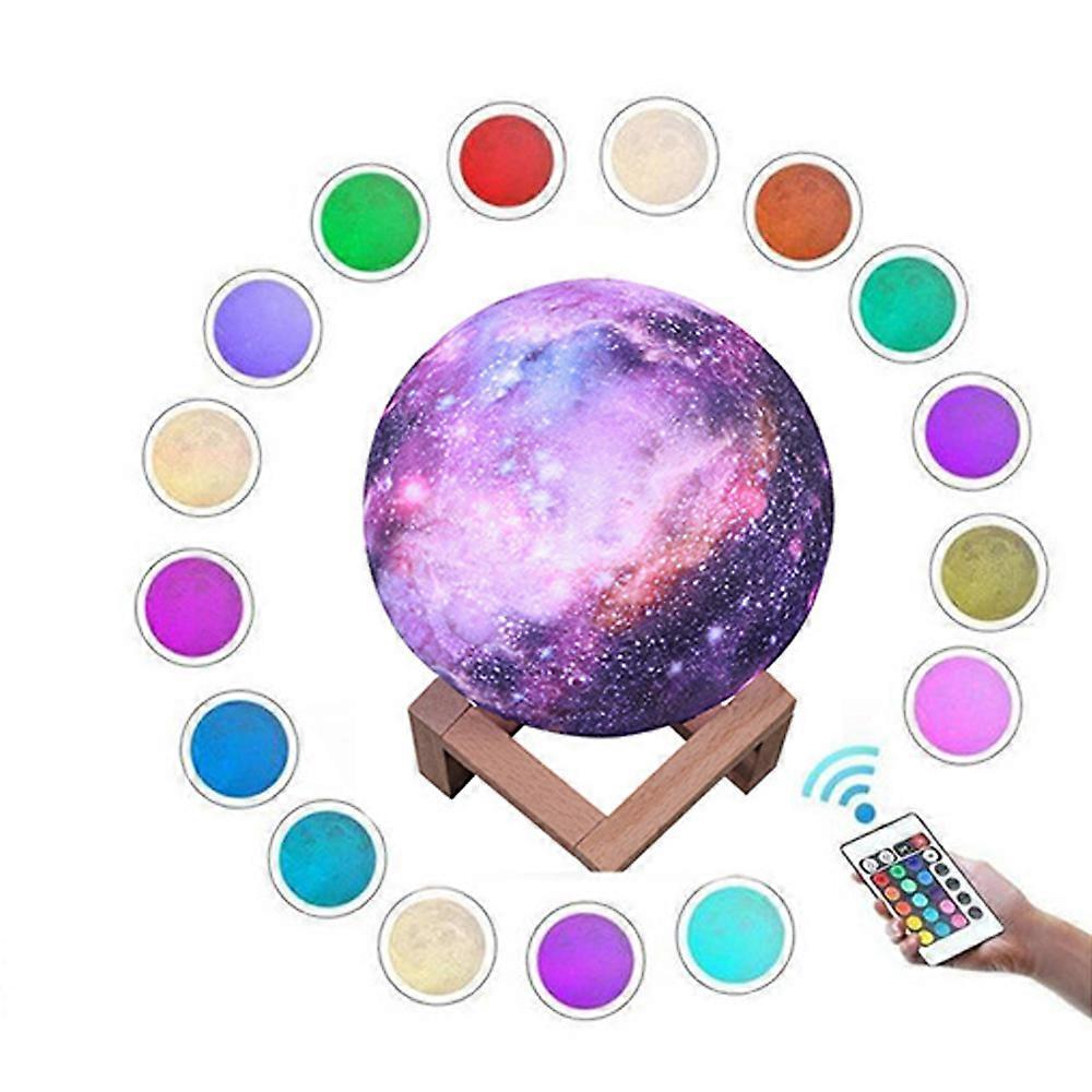 LED Night Light Sphere - 16 Colors, Remote, Touch Control, 15cm