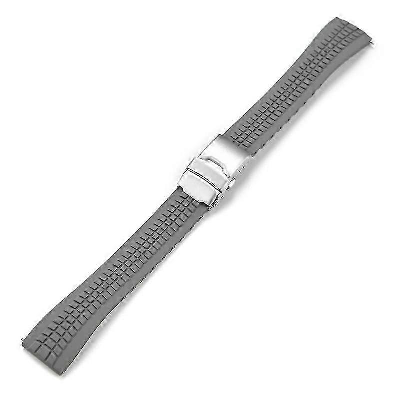 20mm Watch Strap Cuttable Flat Interface For Patek Phillip  Gray