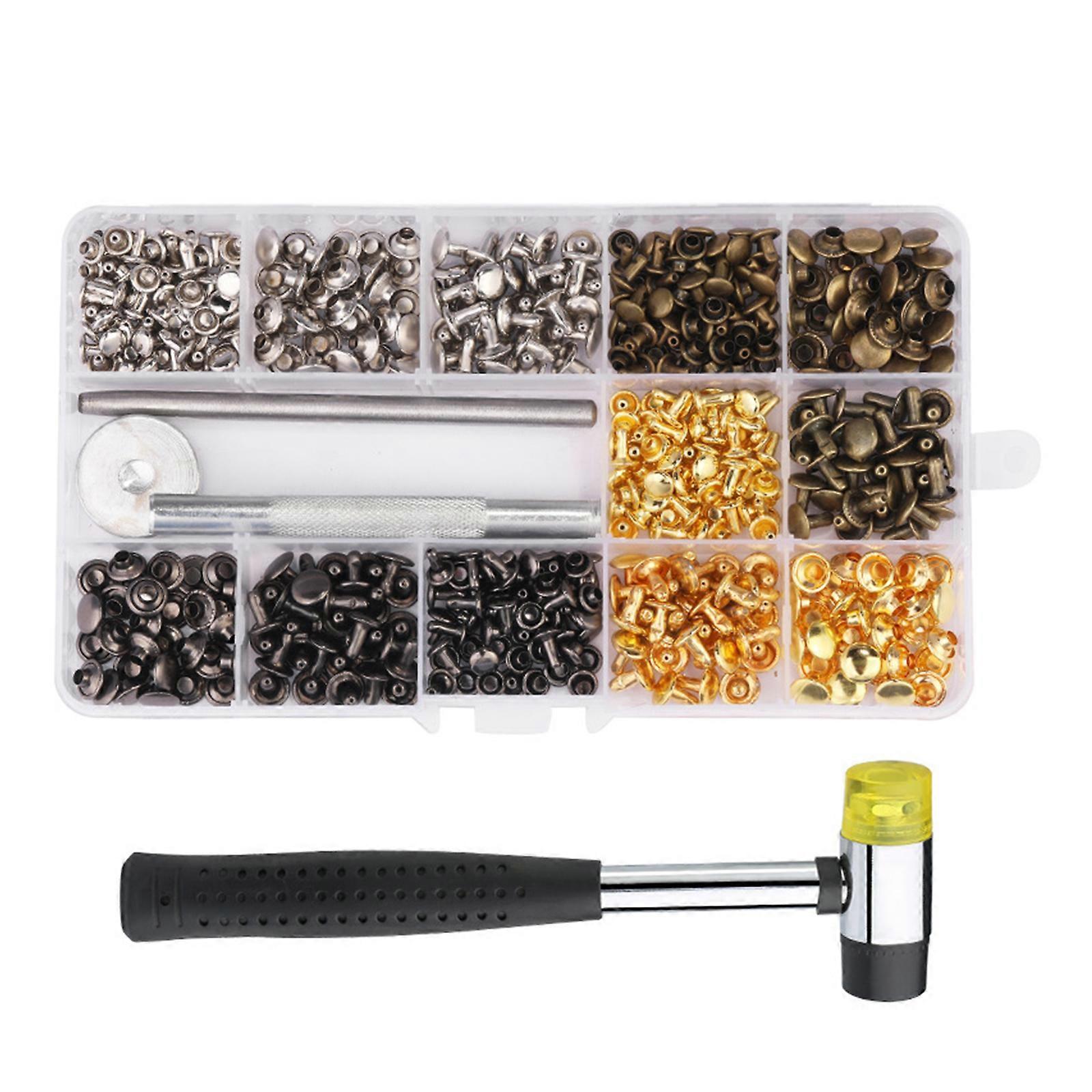 Snap Button Kits Practical Snap Fasteners Kits Leather Snaps Button Kits DIY Clothes Jackets Bag Accessories Multicolor