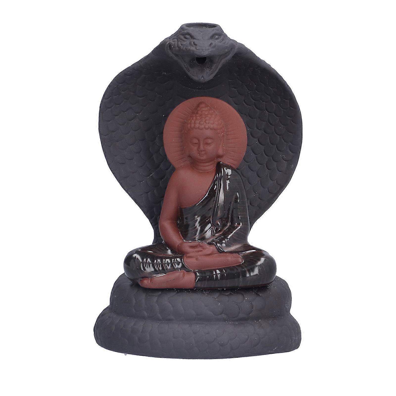 Buddha Incense Burner, Backflow Holder for Aromatherapy and Meditation