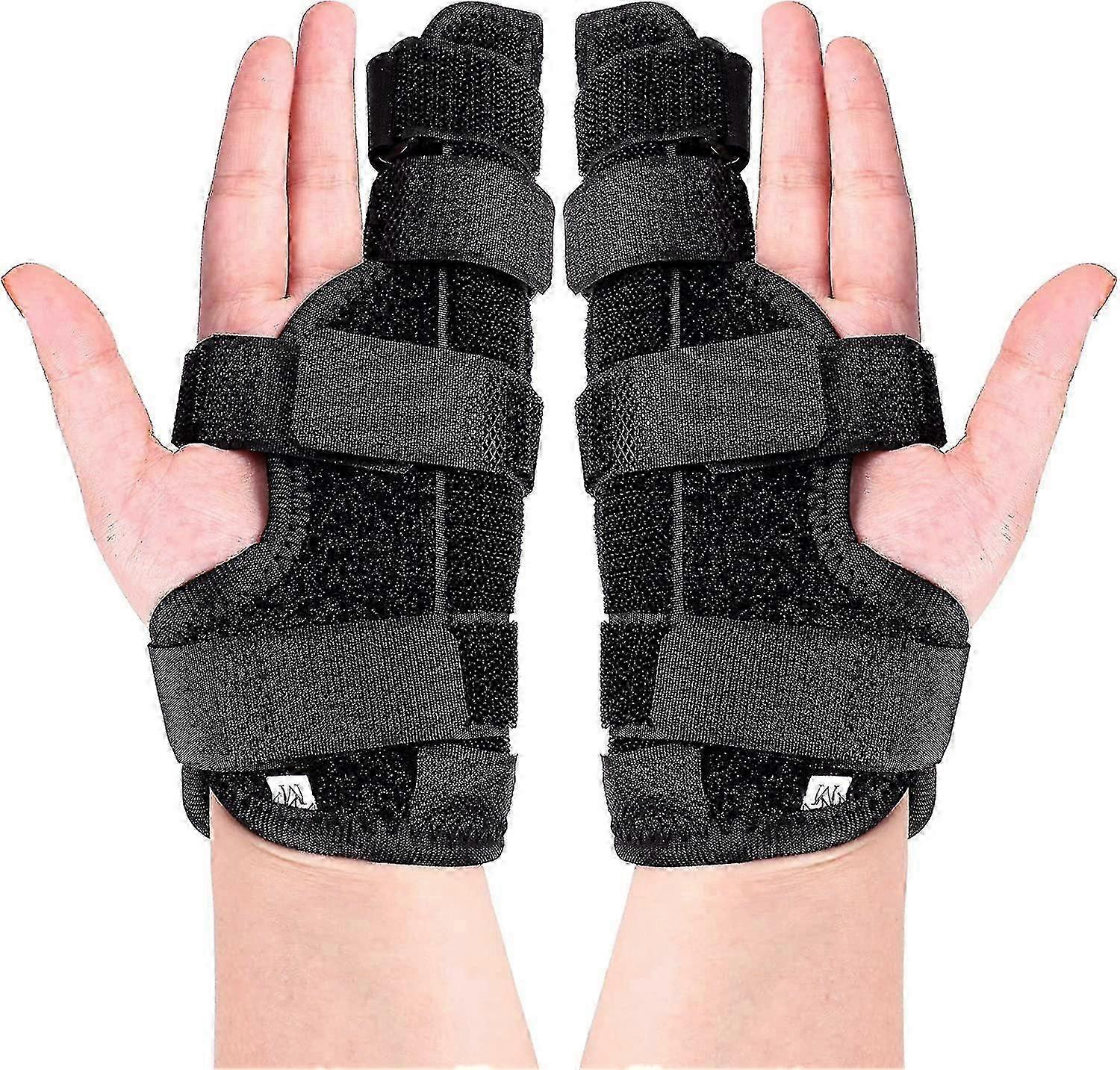 2er Pack Boxer Finger Schiene Gepolsterte Stützklammer Boxer Fraktur Schiene Mittelhand-Fingerschiene Handstütze Für Trigger Finger f54