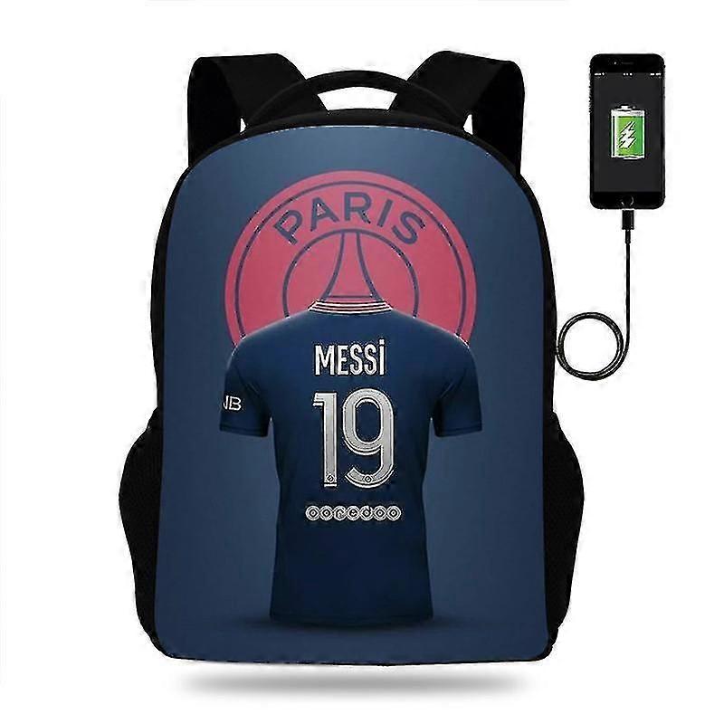 Messi Backpack Large Capacity Shoulder Schoolbag High Quality