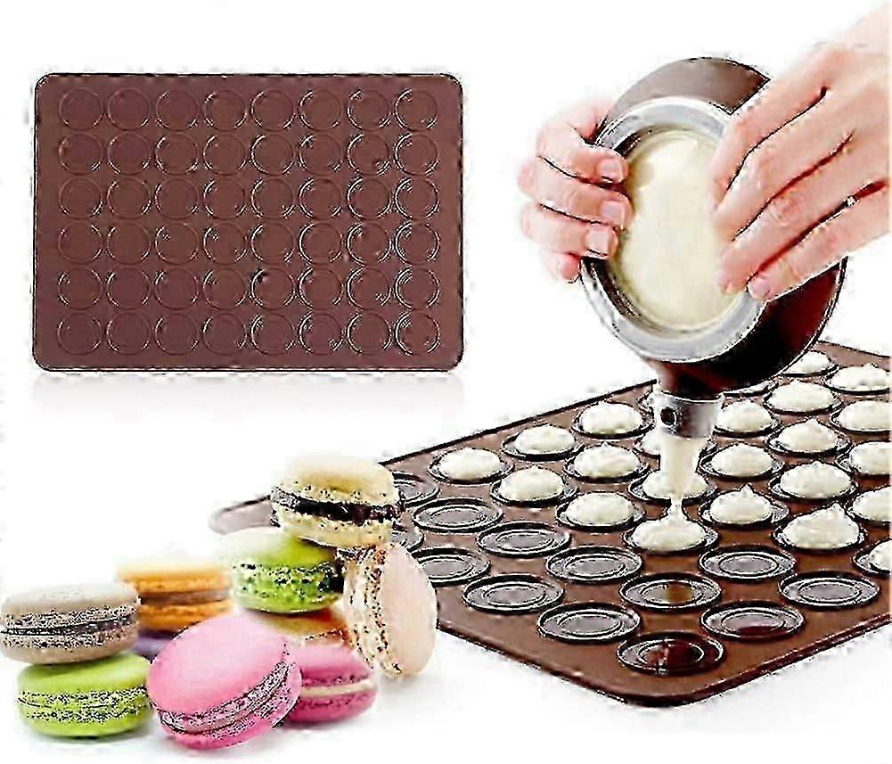 Silicone Mat, 48 Capacity Silicone Sheet Mat Baking Cookies Pastry Diy Bakeware Decorating Tools For 1.5" Macarons Making,