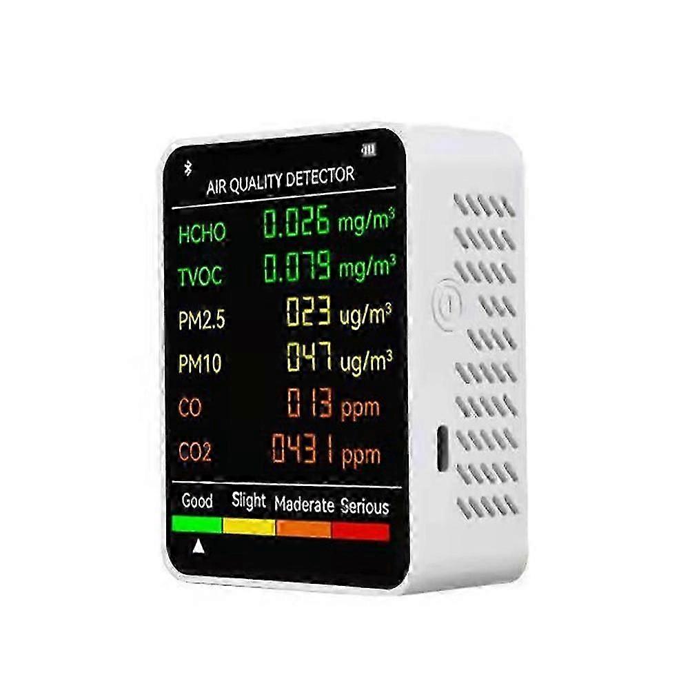 6 en 1 PM2.5 PM10 HCHO TVOC CO Détecteur multifonctionnel de qualité de l’air Écran LCD Affichage Air Quali fg2025031702323