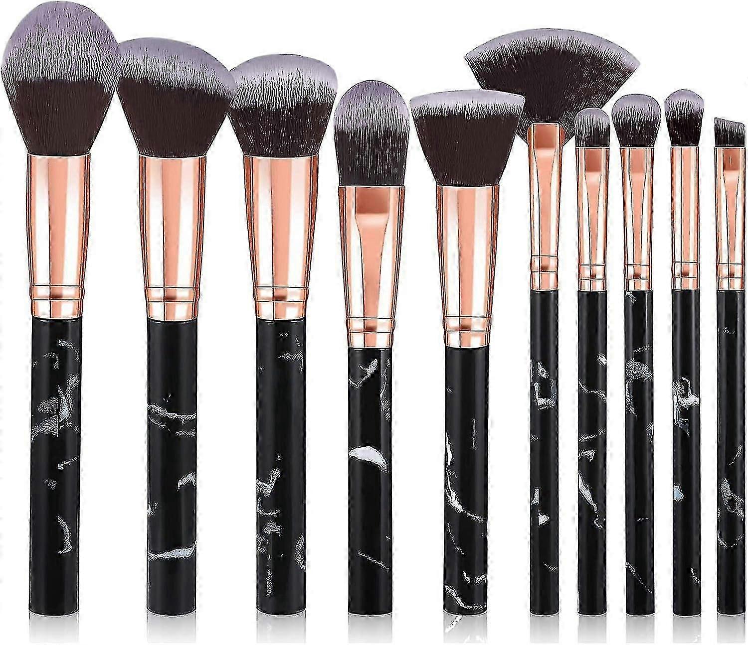 Makeup Brushes,  10pcs Marble Makeup Brush Set Foundation Powder Blush Blending Eyeshadow Brushes Sets