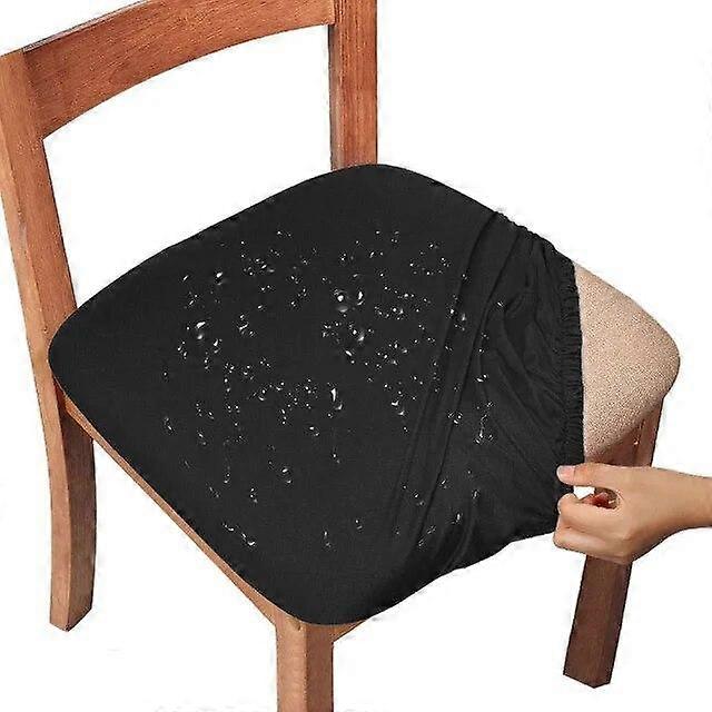 Vattentät Stol Sittdyna Överdrag Solid Elastisk Stol Kuddfodral Anti-damm Stol Skydd Matsal Spandex Fåtölj Överdrag