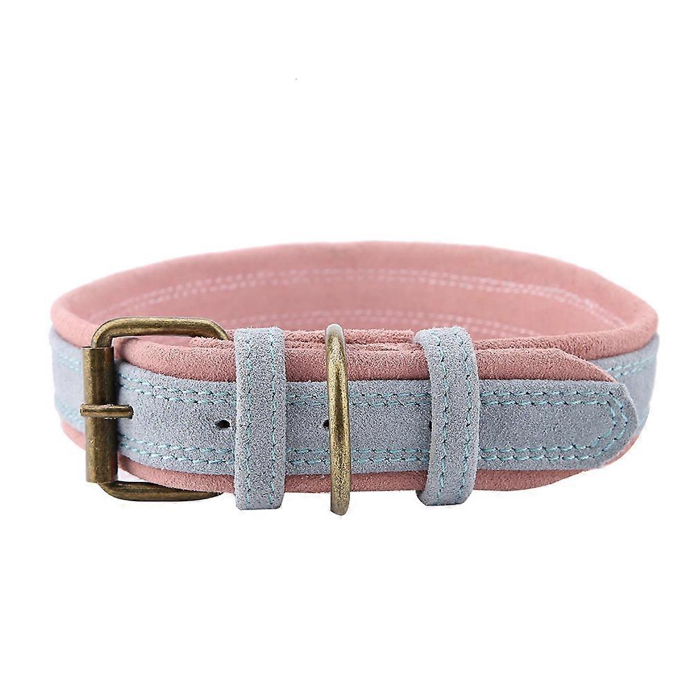 Pet Dog's Adjustable Collar: Composed of Dual - layer Soft Matte Artificial Leather