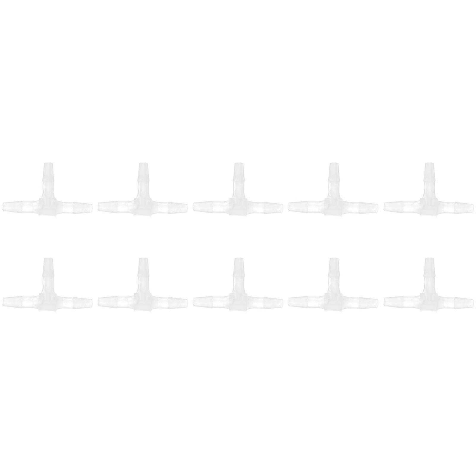 10Pcs 3 Way Plastic Fitting Pressure Temperature Resistant T Shaped Tee 1/2 Barb Fitting3.9