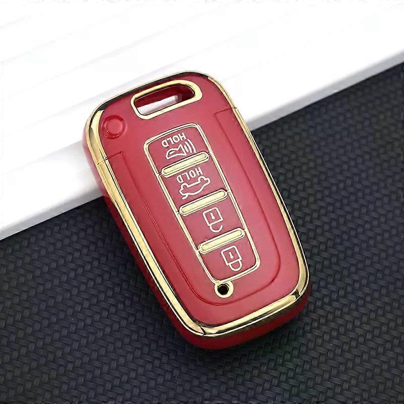 TPU Shell Fob Keychain Car Key Cover Case compatible for Kia compatible for te Rio 3 K2 K3 K5 Sportage compatible for Hyundai IX35 Sonata 8 Sorento