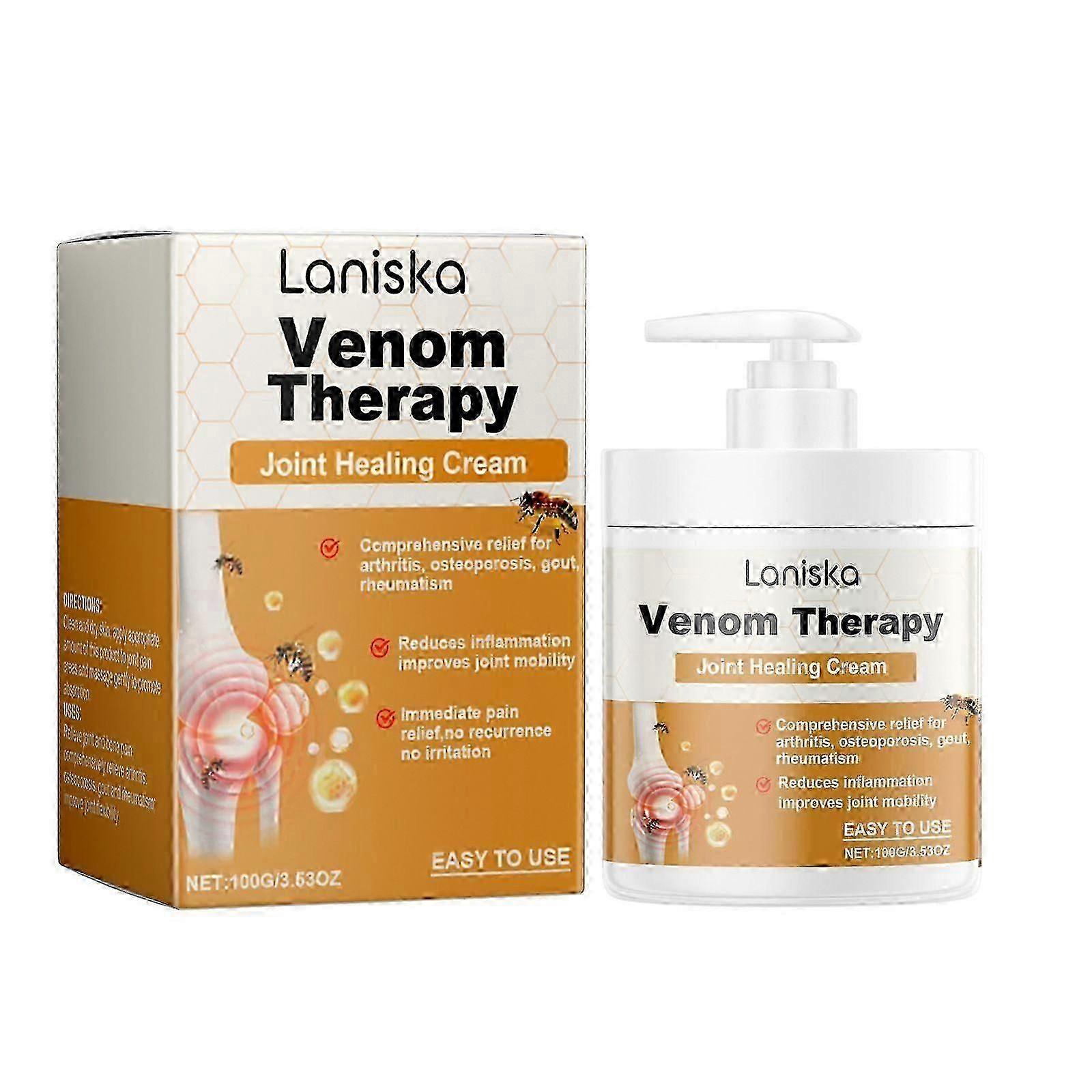 Bee Venom Joint Cream, Bee Venom Pain Relief Bone Cream, Bee Venom Joint Muscle Bone Cream Effective Relief for Back, Neck, Hands, Feet, Knee