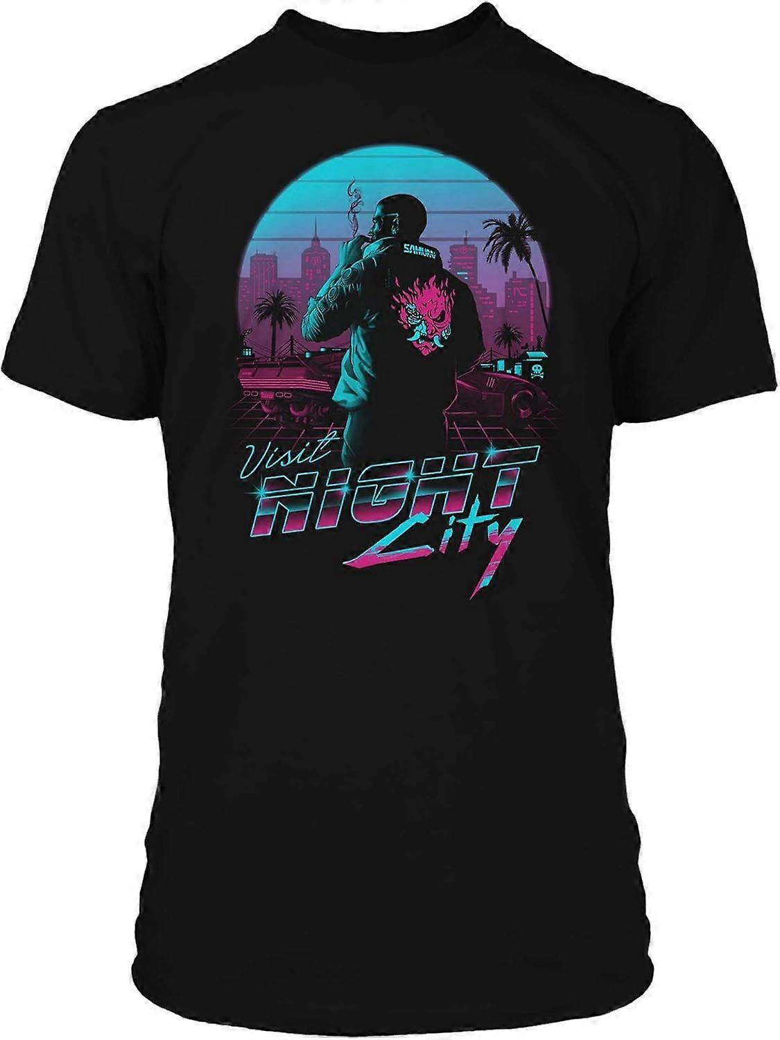 JINX Cyberpunk 2077 Destination Night City T-Shirt Graphique Gamer Pour Homme Style 858