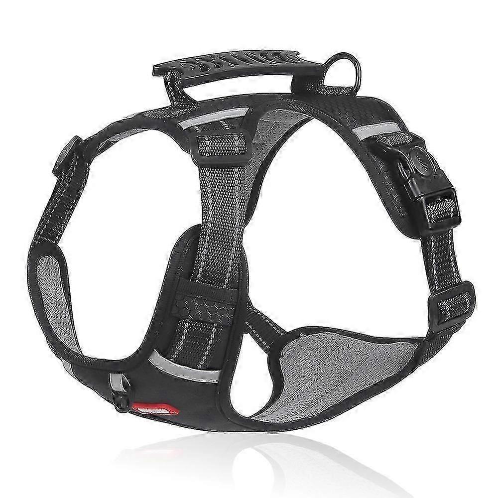 Duomm Ht-524 Breathable Pet Dog Harness Reflective Puppy Safety Vest With Control Handle St - Yellow