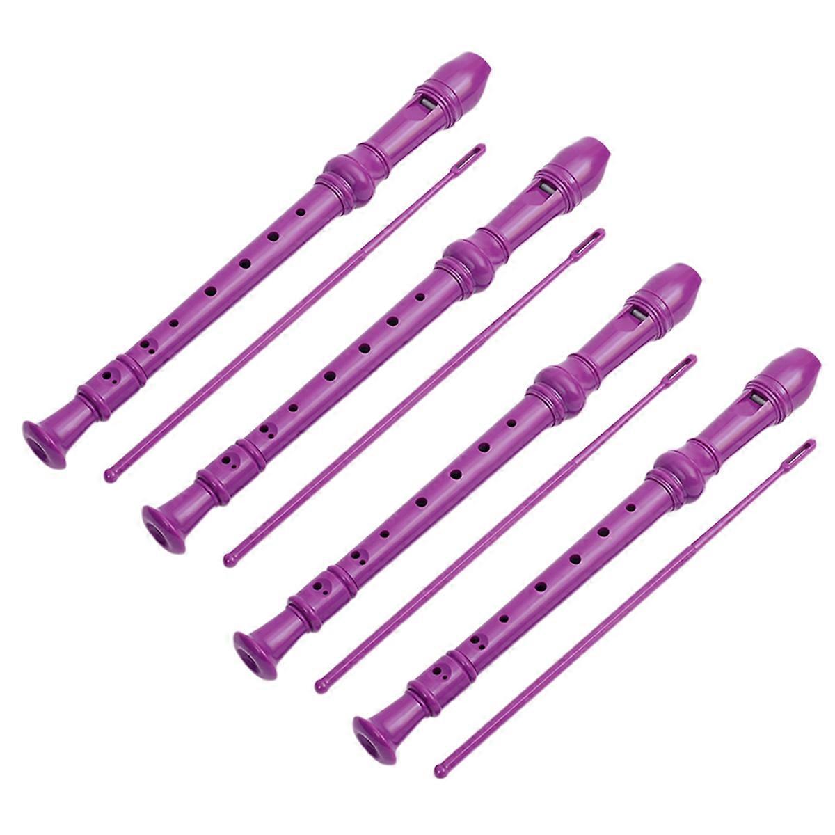 Purple ABS recorder 8-hole treble children's entry-level flute
