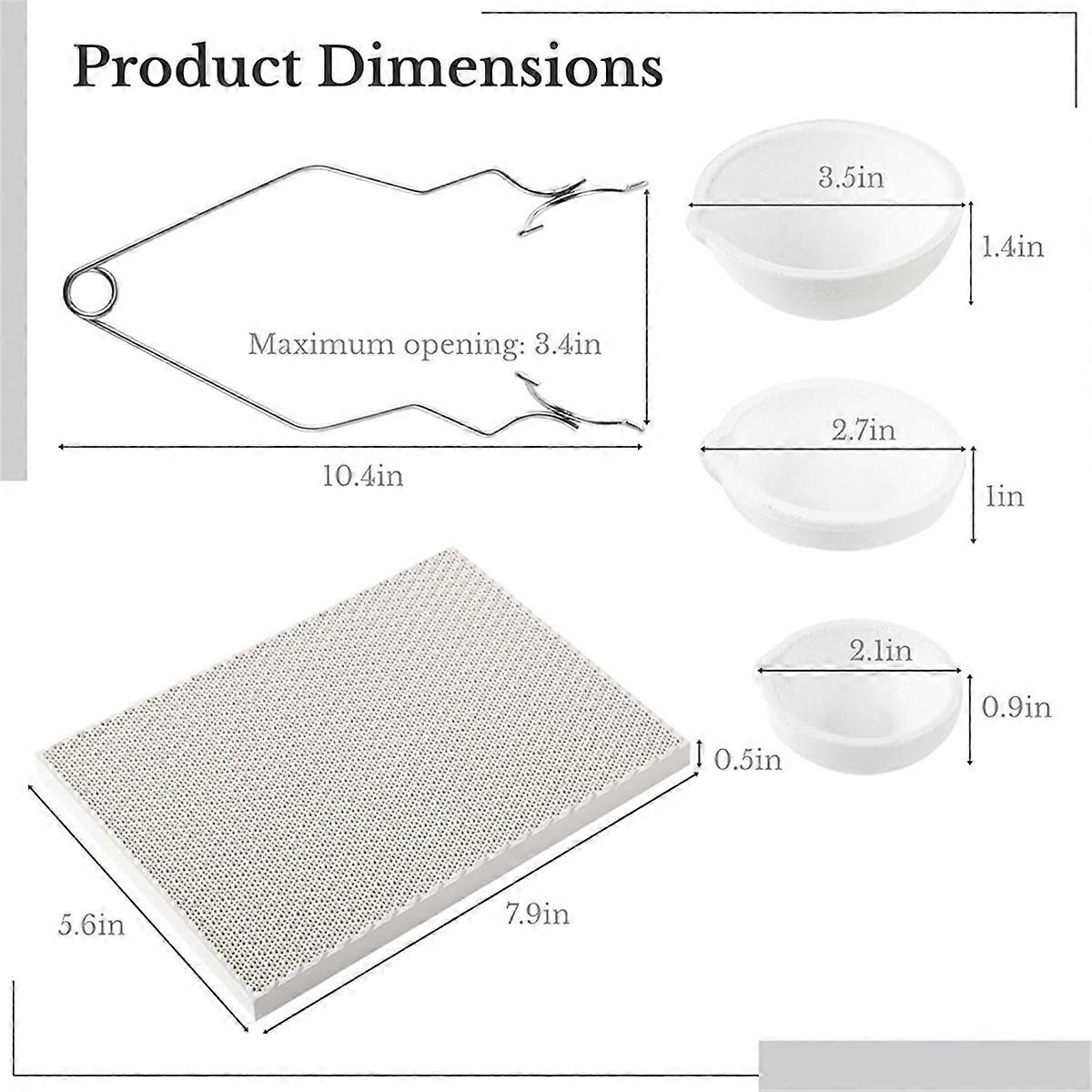 5 Pcs Crucible Kit, Small Melting Crucible Bowl Set