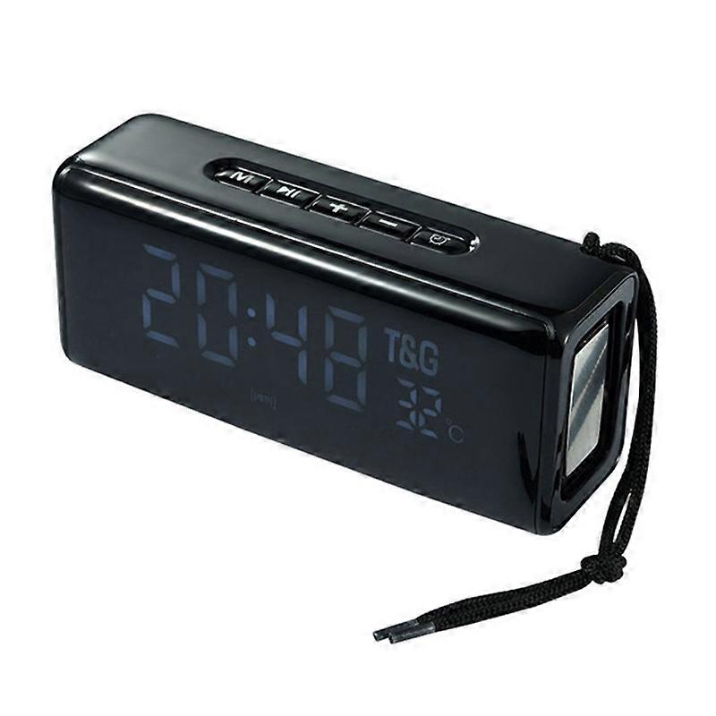T&G TG174 TWS Mmirror Bluetooth Speaker, Support Alarm Clock / Time & Temperature Display / Micro SD Card / FM / MP3