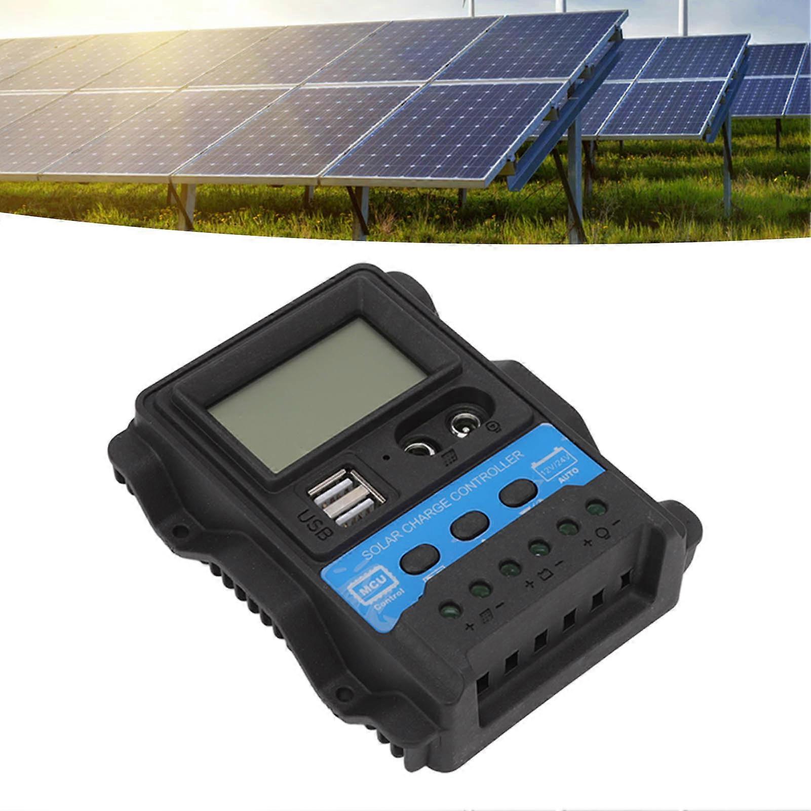 12V/24V PWM Solar Charge Controller Dual USB 30A LCD K1688