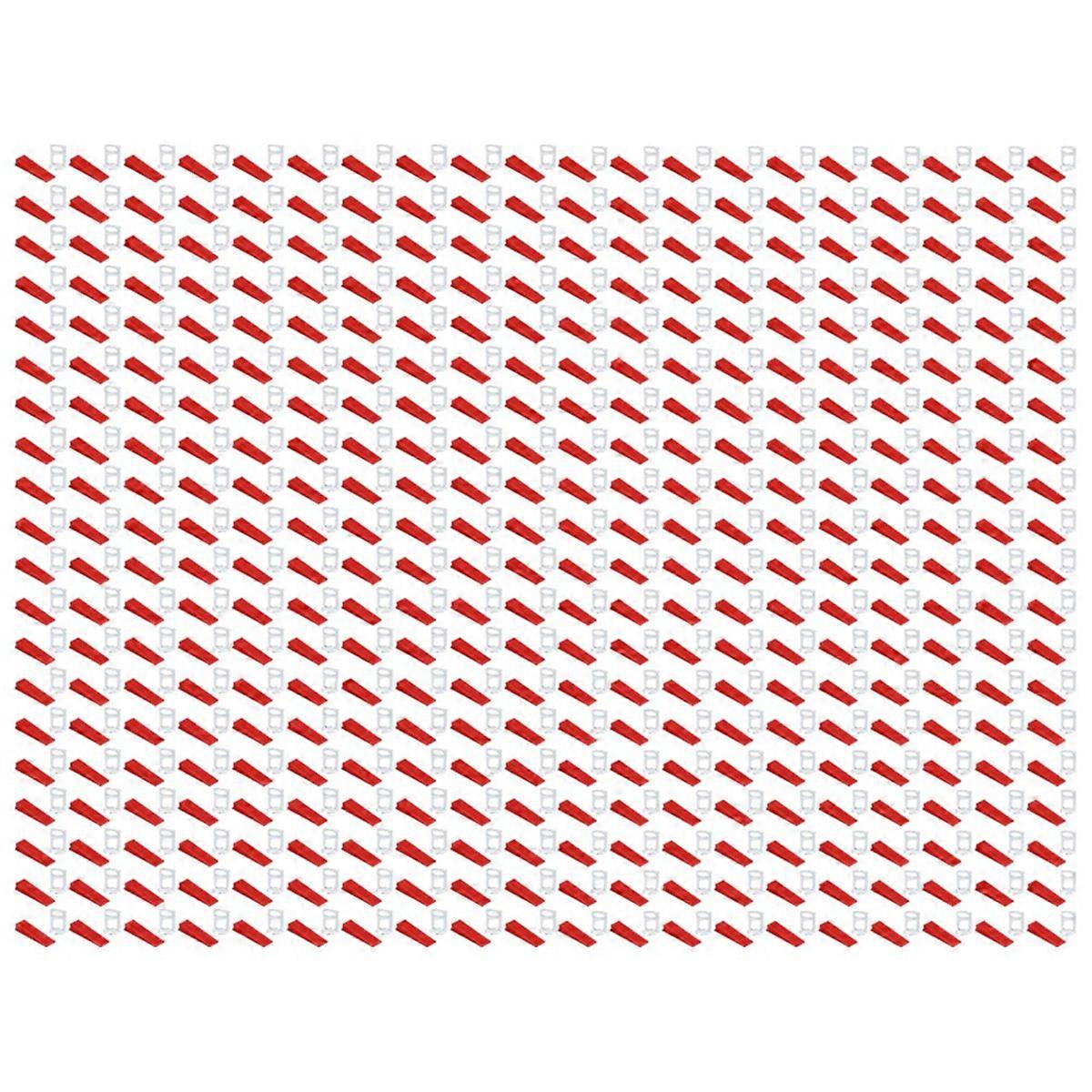 400Pcs Tile Leveling Spacers and 100Pcs Wedges Tile Leveling Tool Set