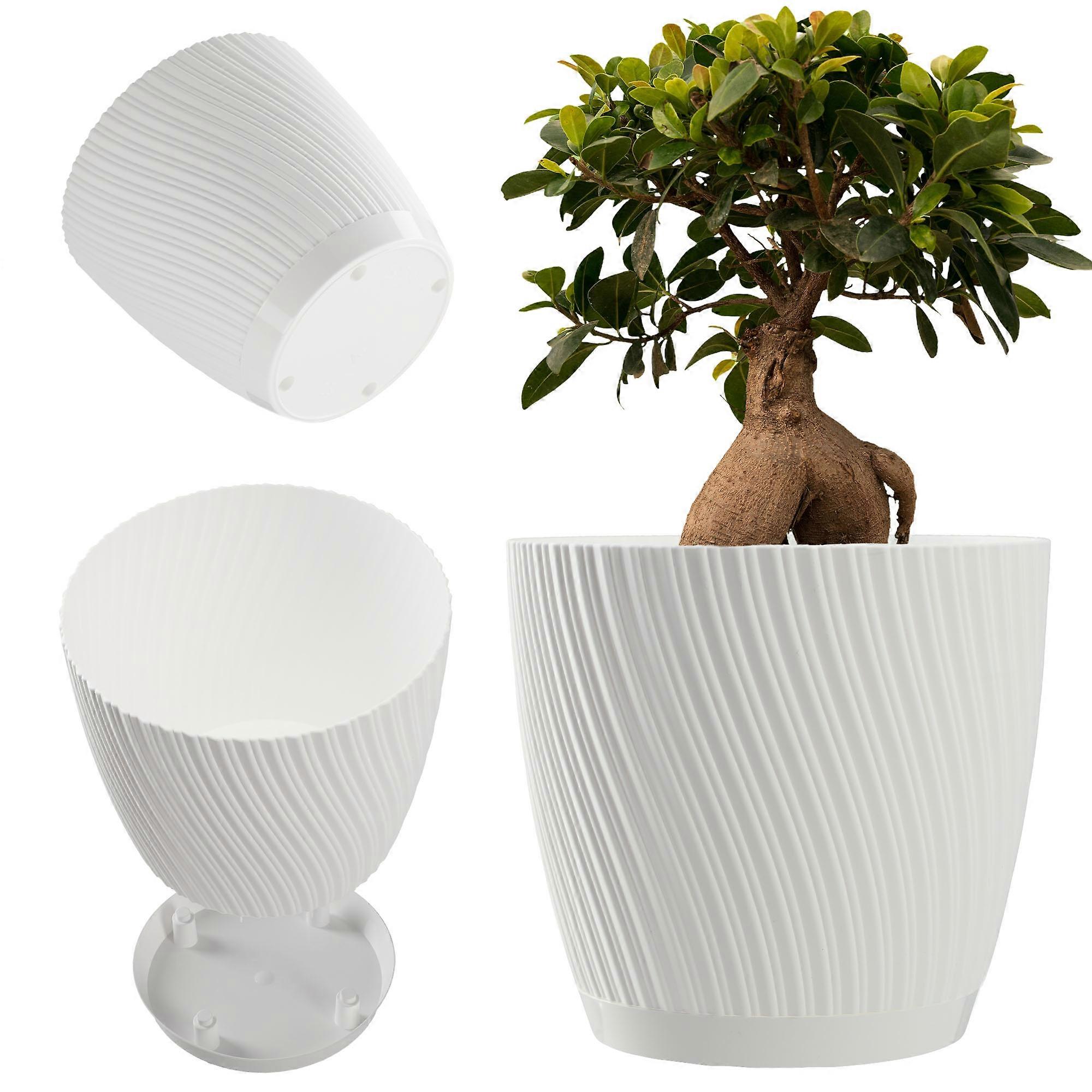 KADAX Maceta con Soporte 17cm Plástico Blanco