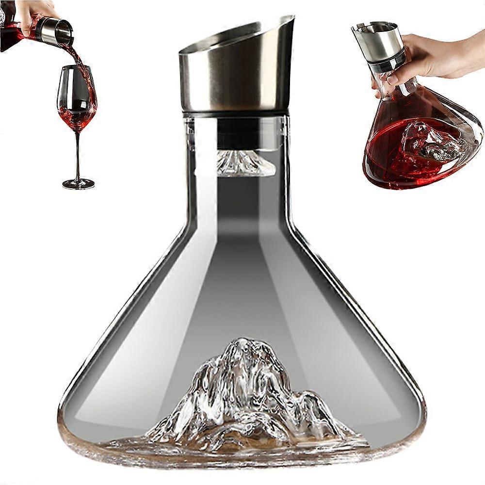 Crystal Clear Decanter with Aerator and Filtration for Home Use 1500ml